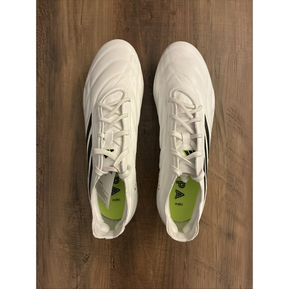 Adidas Copa Pure.1 FG Soccer Cleats Mens Size 8.5 White Lucid Lemon HQ8971 New - Picture 5 of 9